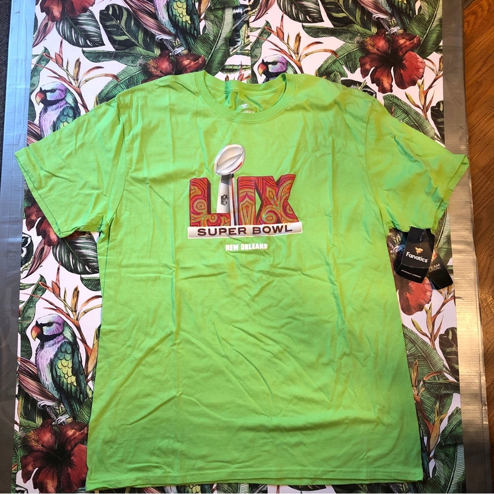 Fanatics Men’s Lime Green Super Bowl Graphic T-Shirt